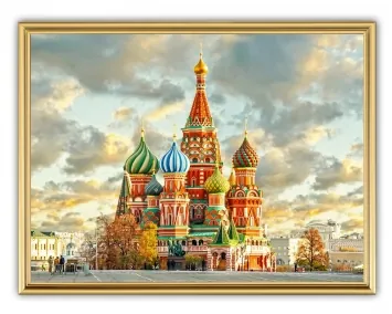 Picture 30×40, 3D print on plastic, in gilded frame №56