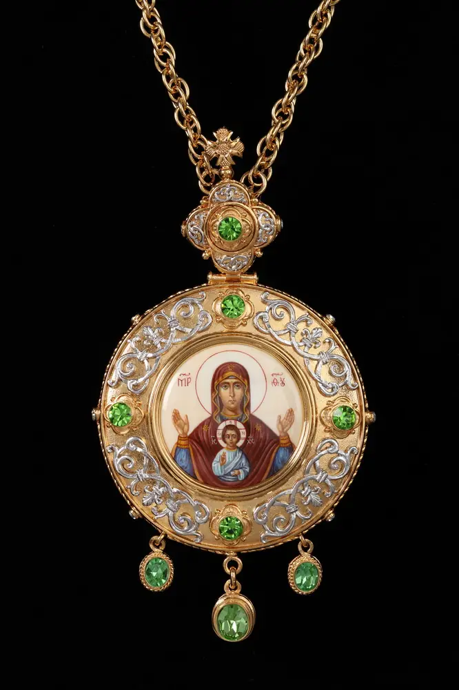 Panagia №111 / gilding, silver plating