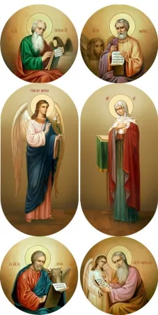 Icons 20×40, MDF, oval (set 6 pcs) Royal Doors painted №2