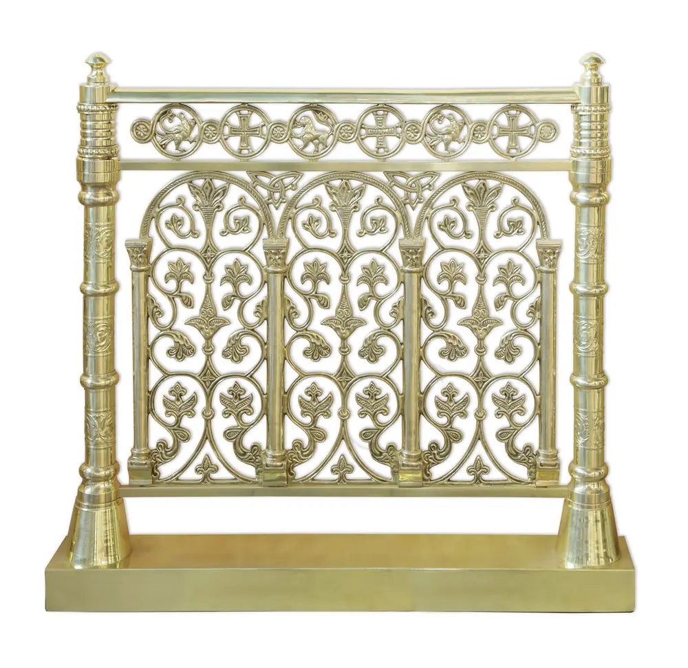 Railing for the solea №2 with curved gates varnish