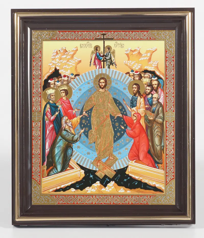 Icon in plastic frame 11×13 embossing Resurrection of Christ 54