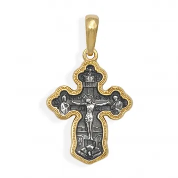Neck cross №78 silver / gilding