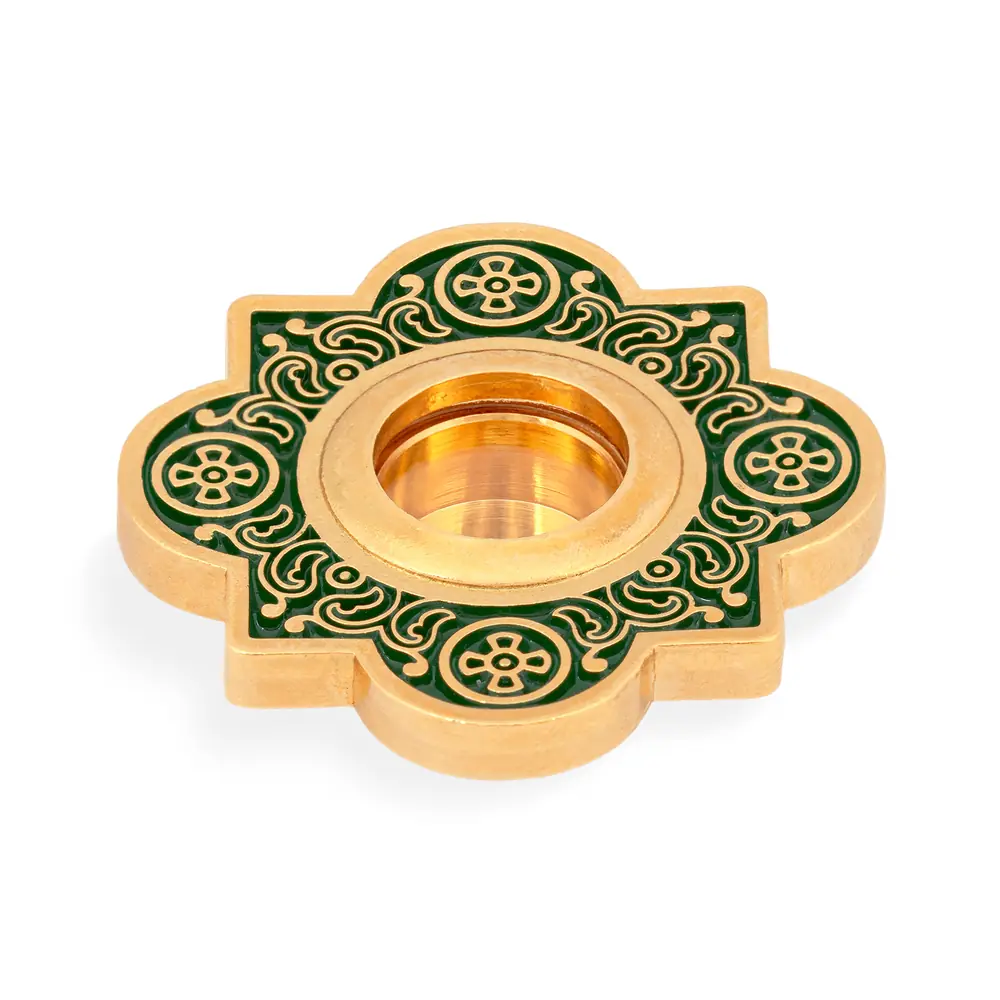 Reliquary for holy relics №25 gilding enamel green