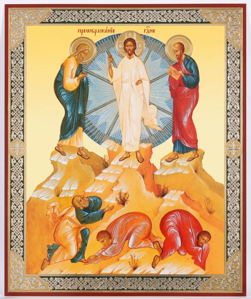 Icon on hardboard №1 18×24 double embossing Transfiguration
