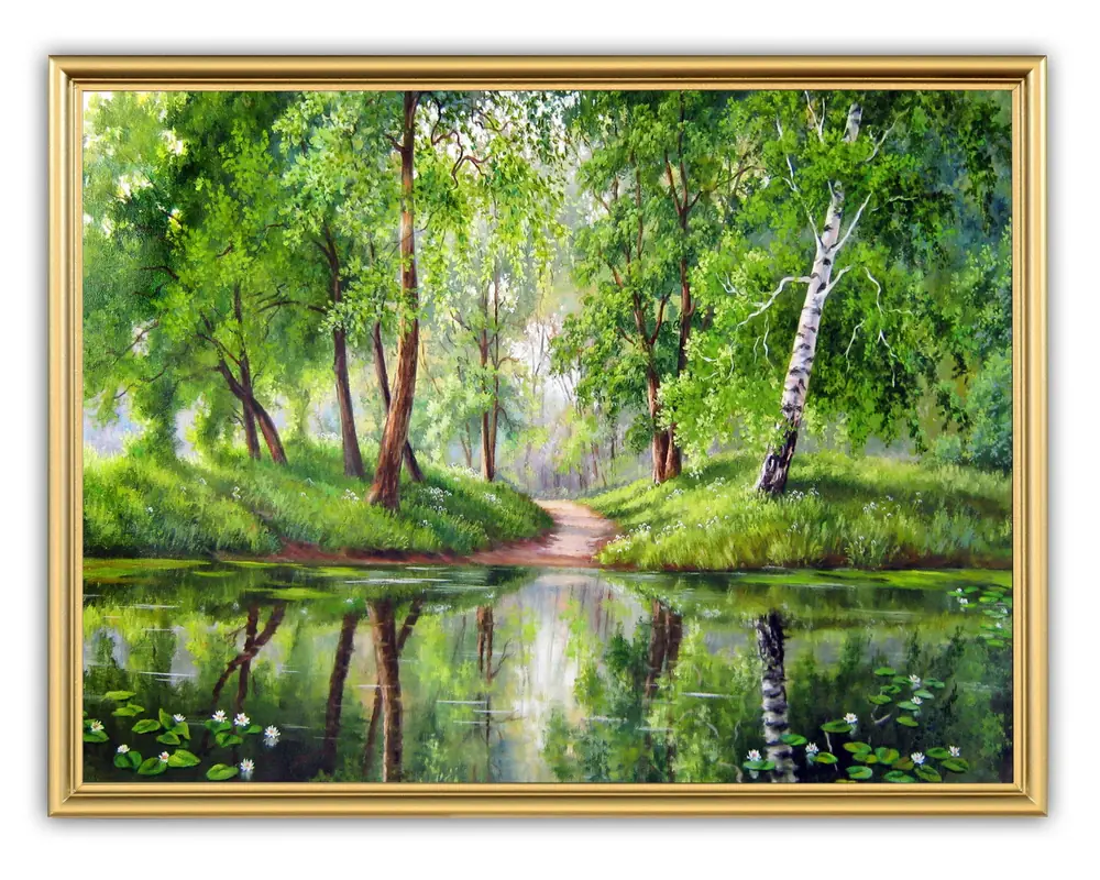 Picture 30×40, 3D print on plastic, in gilded frame №37