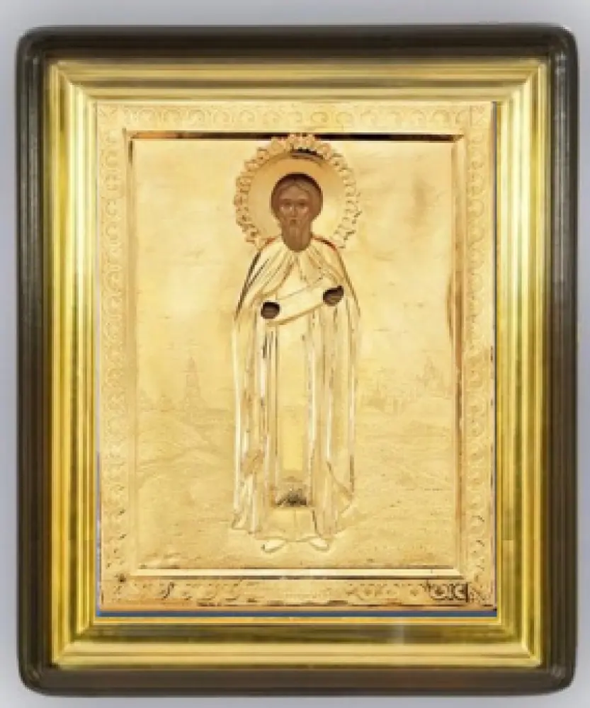 ფერწერული ხატი კიოტში 18×24 ზეთი, მოჭედილობა №119, კიოტი №1 იოანე კლემაქსი