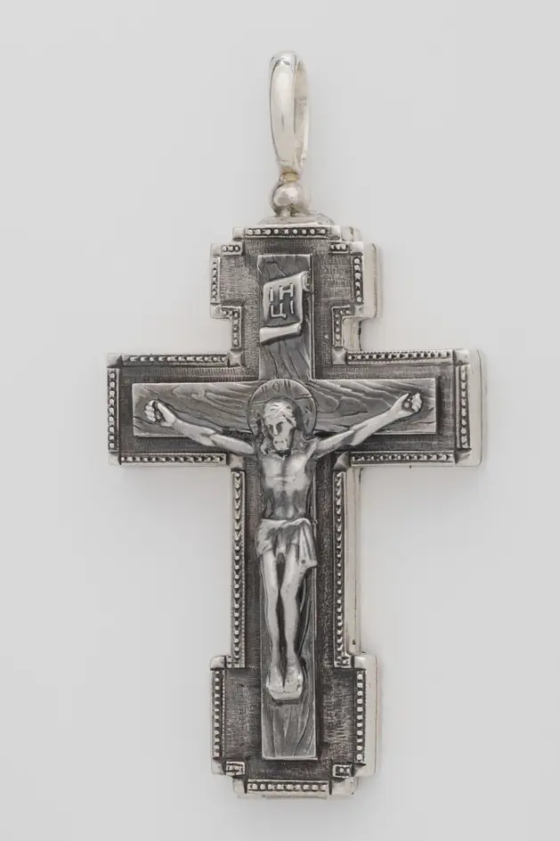 Cross reliquary medium silver