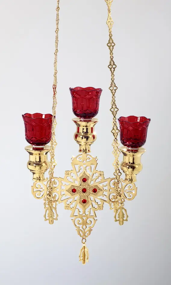 Three-lamp holder №3 gilding