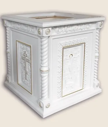 Altar table vestment №4 1.0×1.0 (set 4) white