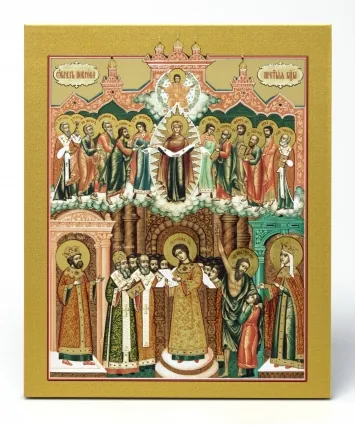 Icon on board 18×24 gilded finish, 3D print, varnish Protection