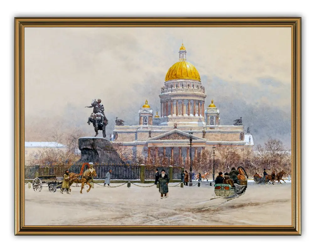 Picture 30×40, 3D print on plastic, in brown frame №54