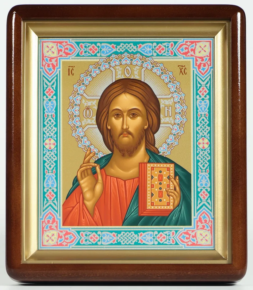 Icon in icon case 18×24 shaped, tempera №4 Saviour