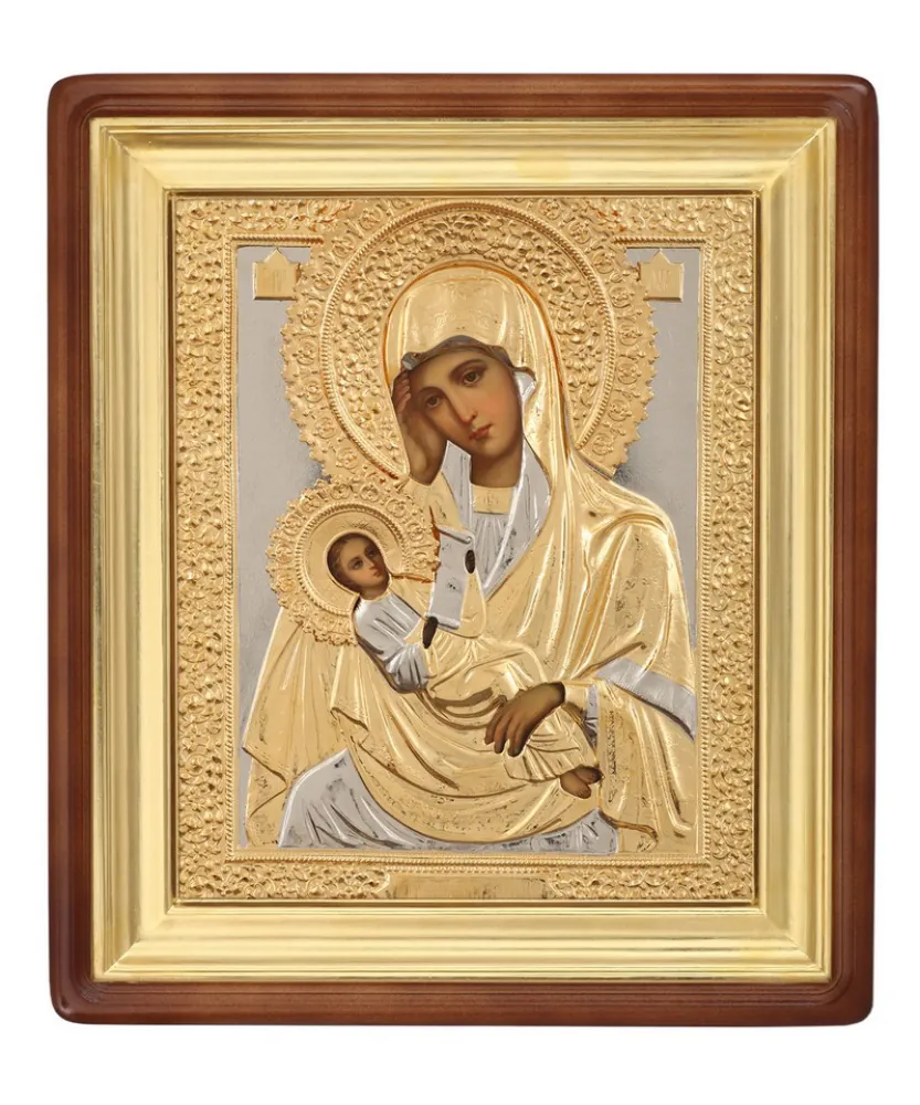 Painted icon in icon case 30×40 oil, riza cover №4, icon case №1 Assuage My Sorrows
