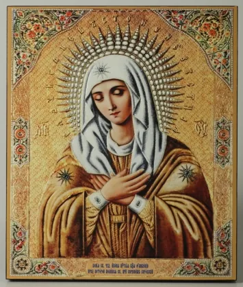 Icon on board 22×26 3D print, varnish Tenderness 1