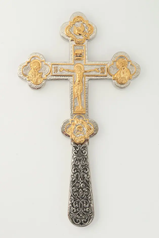 Cross for blessing water №2-5 partial gilding