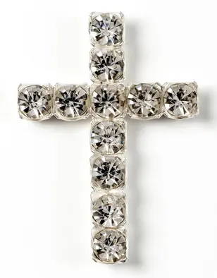 Klobuk cross №2 sewn-on / silver plating