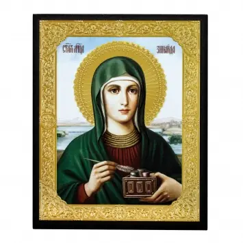 Icon on board 13×15 3D print, varnish Zenaida 2