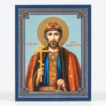 Icon on hardboard №1 11×13 double embossing Igor, Prince of Chernigov 4
