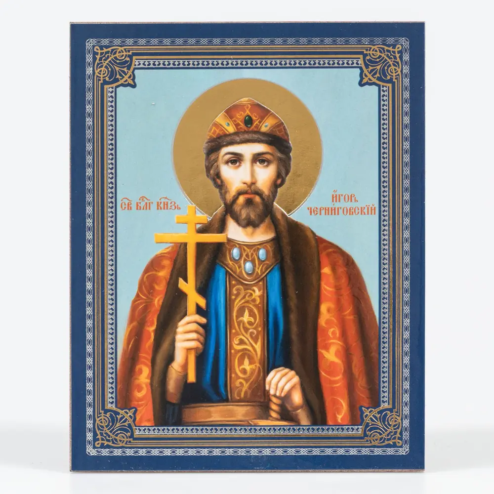 Icon on hardboard №1 11×13 double embossing Igor, Prince of Chernigov 4