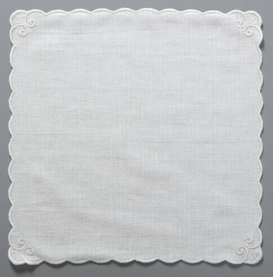 Church napkin machine embroidery p / linen 25×25