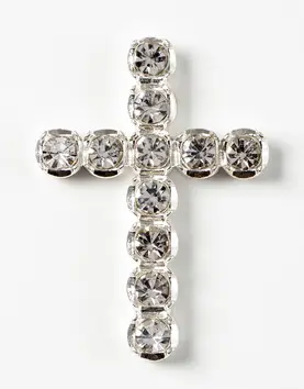 Klobuk cross №3 sewn-on / silver plating