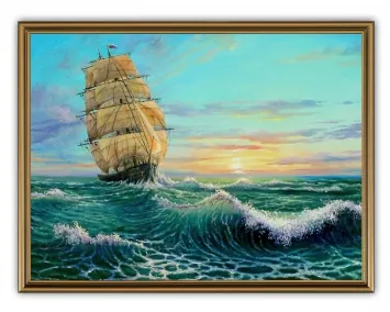 Picture 30×40, 3D print on plastic, in brown frame №5
