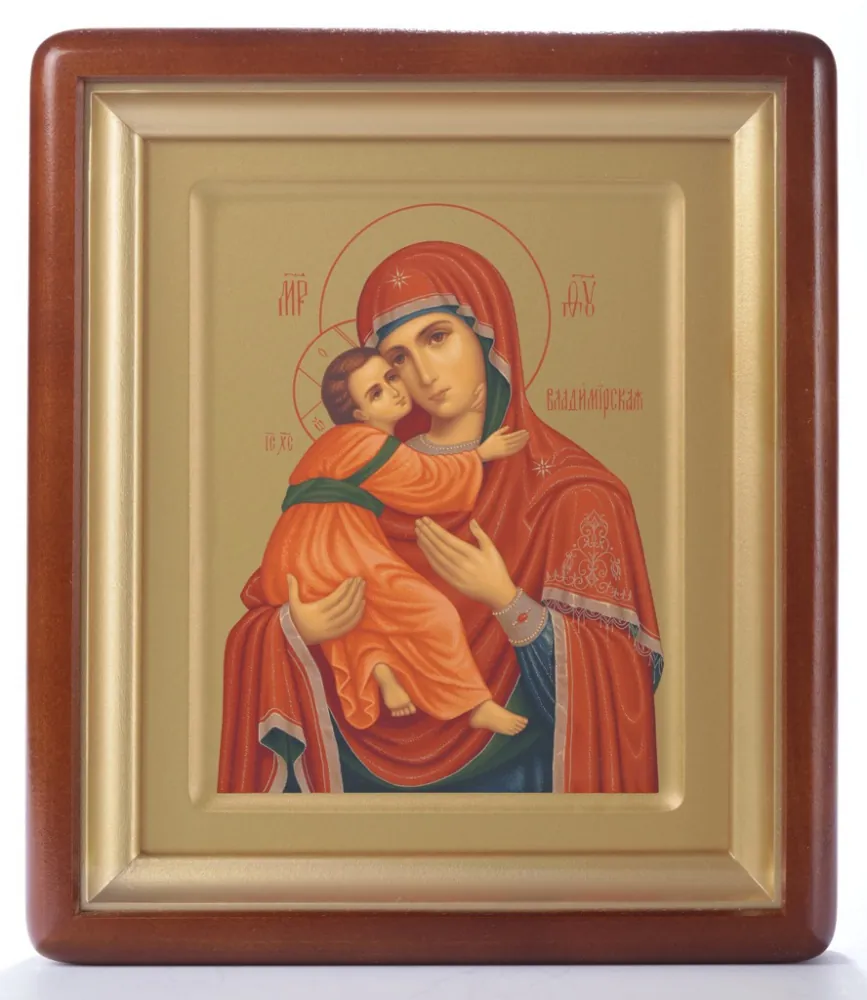 ხატი კიოტში 18×24 ფიგურული, ტემპერა №3, კიდობანი ვლადიმირის ღვთისმშობელი 1