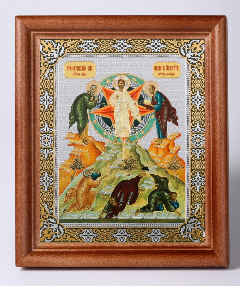 ხატი ხის ჩარჩოში №1 11×13 ორმაგი ტვიფრი ფერისცვალება