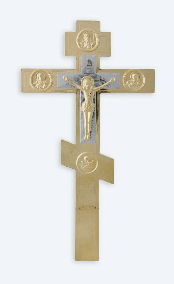 Altar cross №2-7 with overlays gilding