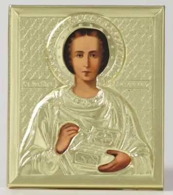 Icon in riza 6×7 3D, film Panteleimon