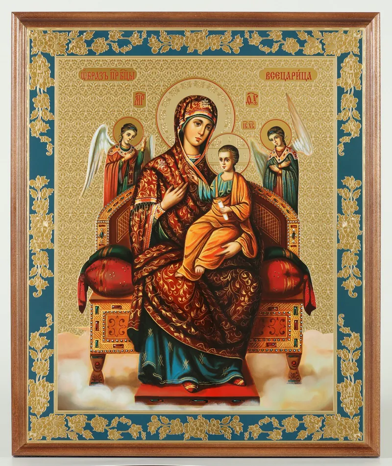 ხატი ხის ჩარჩოში №1 30×40 ორმაგი ტვიფრი, შეფუთვა ყოვლადდედოფალი 2