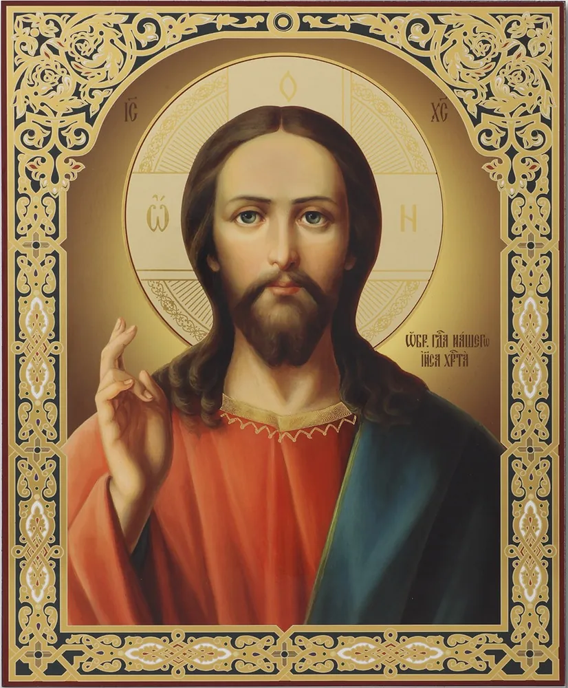 Icon on hardboard №1 30×40 double embossing Saviour 30