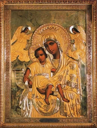 Icon on wooden panel 18×24 film Worthy It Is