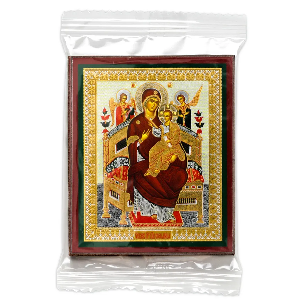Icon on wooden panel 6×9 double embossing, annotation, packaging Pantanassa