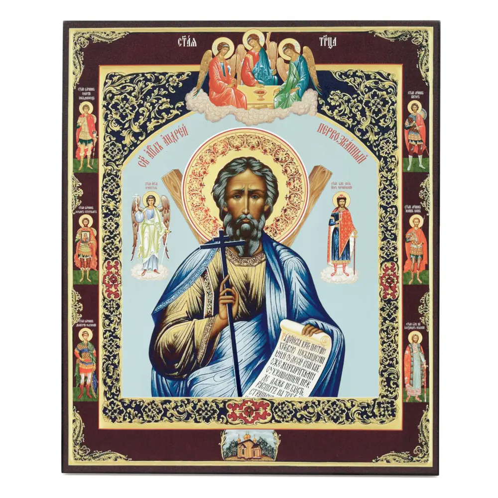 Icon on board 33×40 3D print, varnish Andrew the First-Called