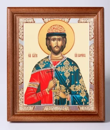 Icon in wooden frame №1 11×13 double embossing Boris 3