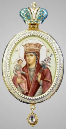 Panagia №157 / gilding / silver enamel