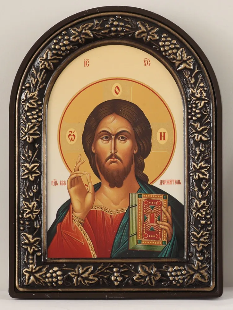 Icon in plastic frame 9×12 arched №3 Saviour 10