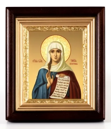 Icon in icon case 11×13 complex, canvas, gilded frame image of your choice