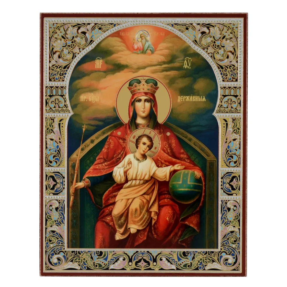 Икона на оргалите №1 11х13 двойное тиснение Державная БМ 4