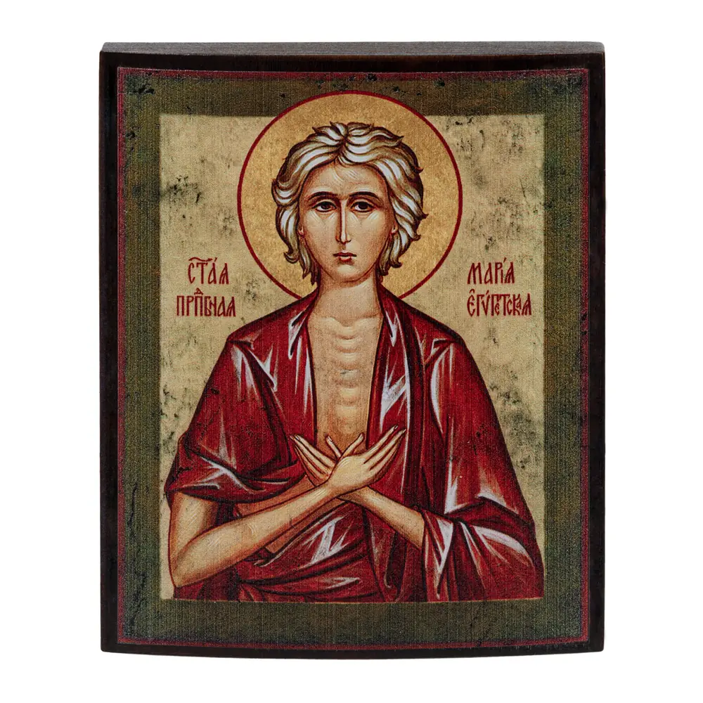 Icon on wood 9×11 varnish Mary of Egypt