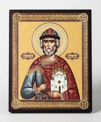 Icon on board 13×15 3D print, varnish Yaroslav the Wise