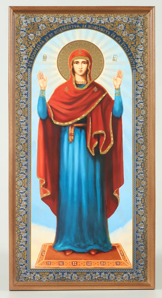 Icon in wooden frame №1 30×40 double embossing, packaging Indestructible Wall