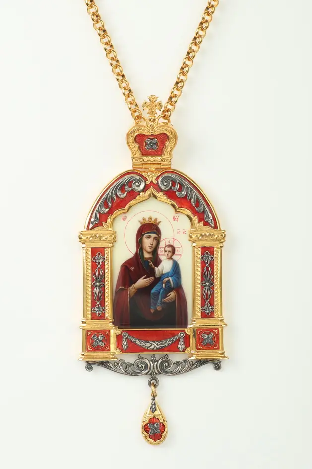 Panagia №13 enamel / gilding, silver plating
