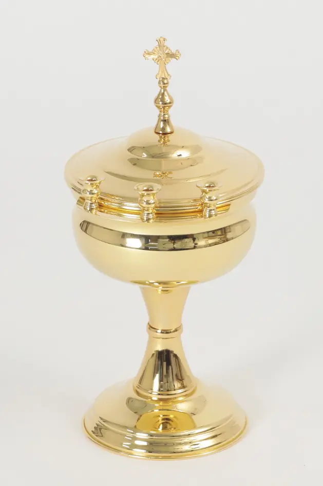 Bowl for blessing water hand gilding