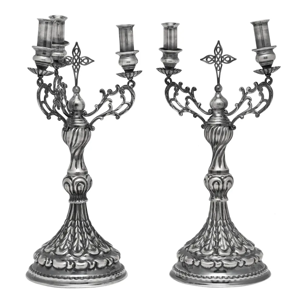 Dikirion-trikirion №7 silver plating niello chasing