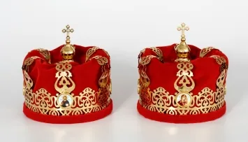 Crowns №1 brass with cap gilding (pair)