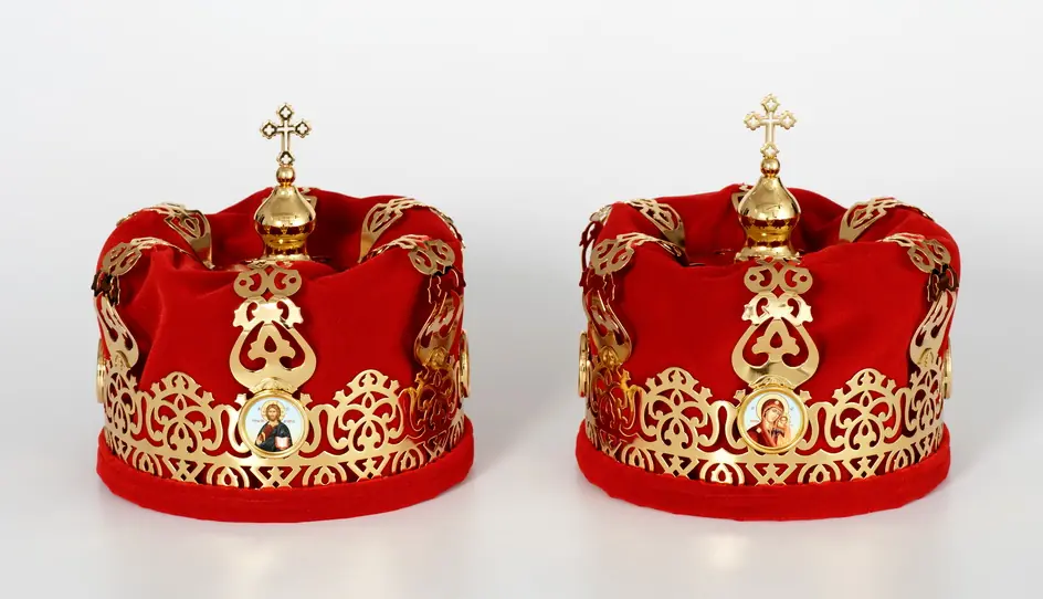 Crowns №1 brass with cap gilding (pair)