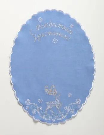 Embroidered church Christmas napkin №1