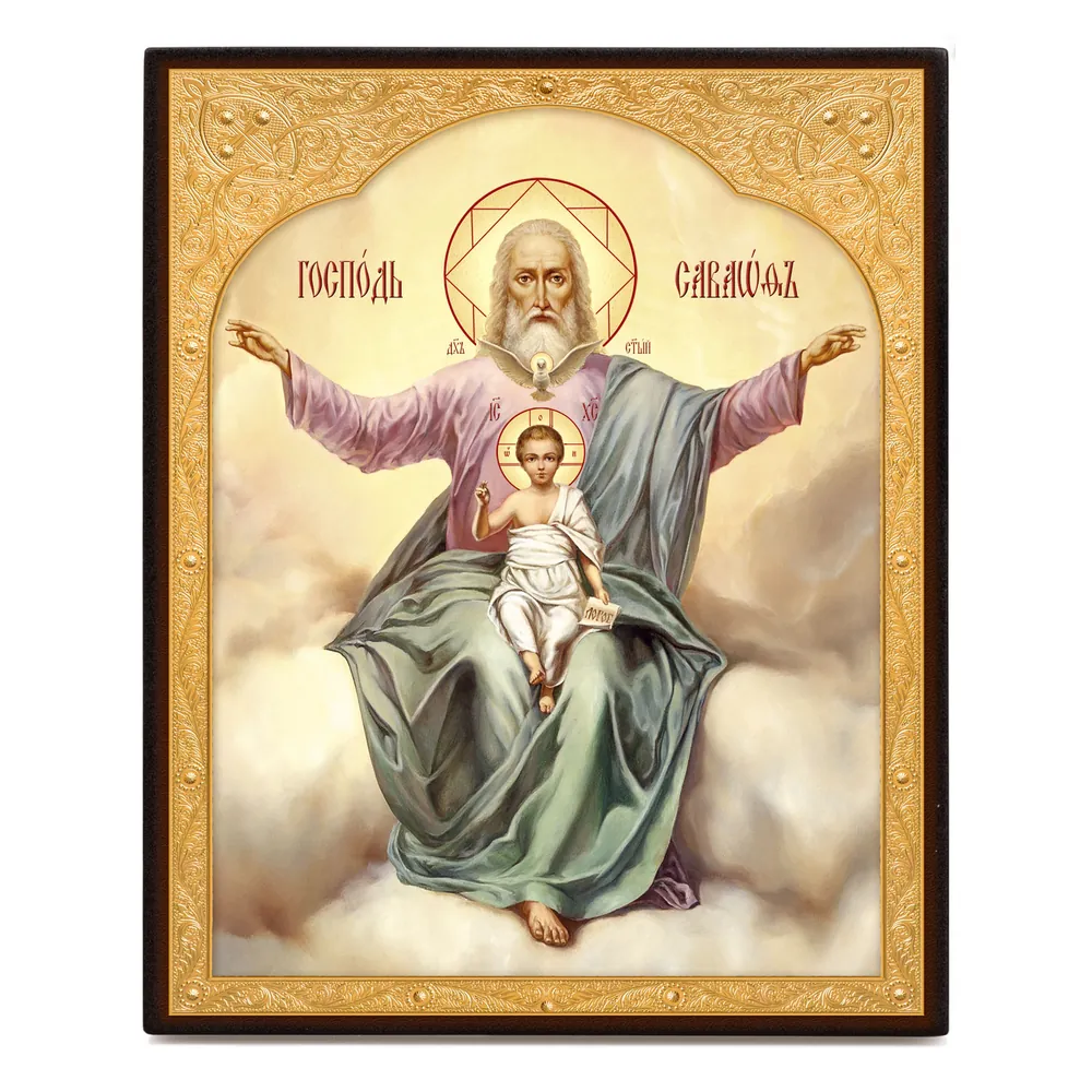 Icon on board 13×15 3D print, varnish the Lord Sabaoth 4